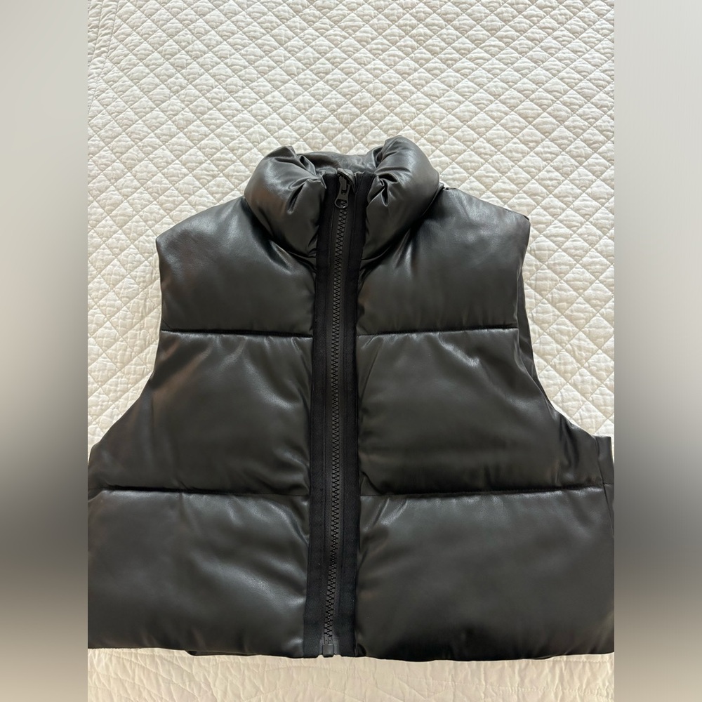 Zara Cropped Leather Vest